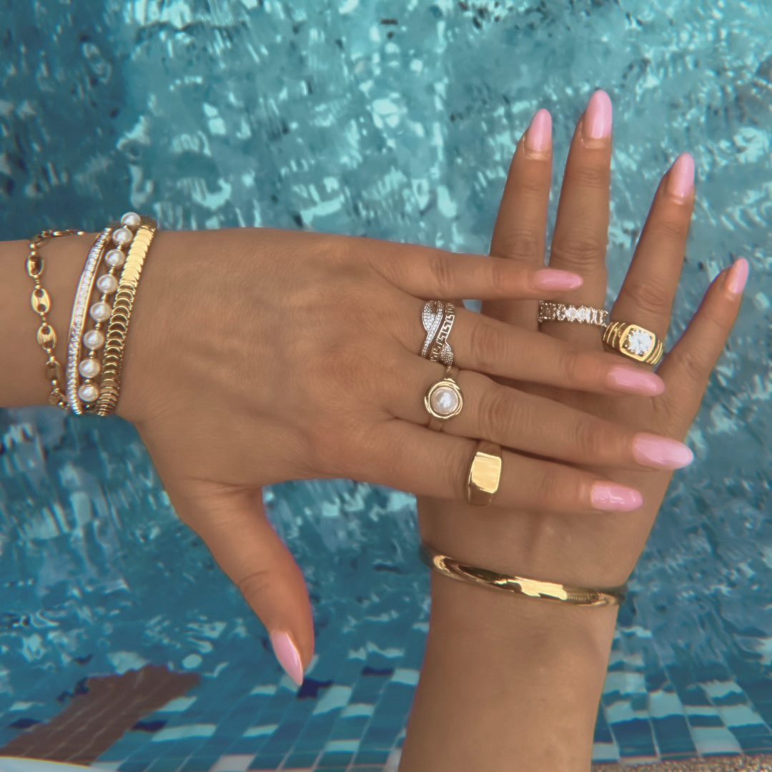 Anillo Amalfi | KHLOE JOYAS | 40%,Anillos,Color Oro,Perlas