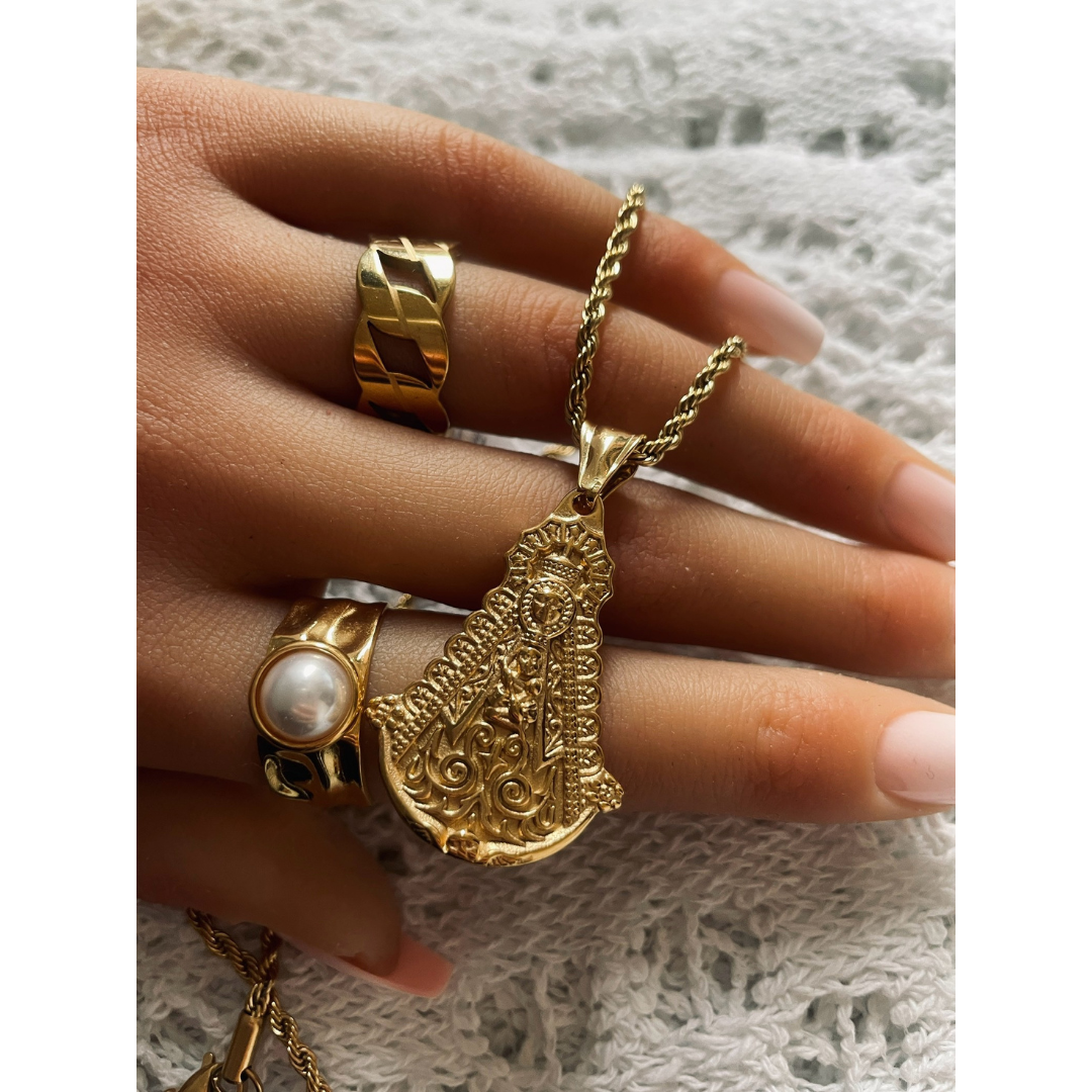 Anillo Charlotte | KHLOE JOYAS | 40%,Anillos,Color Oro,Perlas