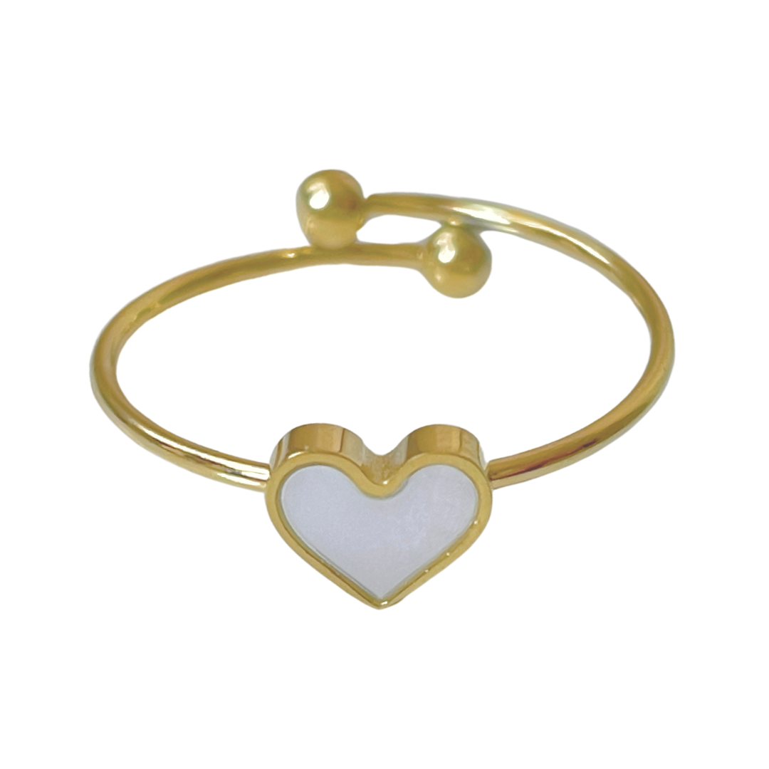 Anillo Romance | KHLOE JOYAS | Anillos,Color Oro,Corazon,Perlas