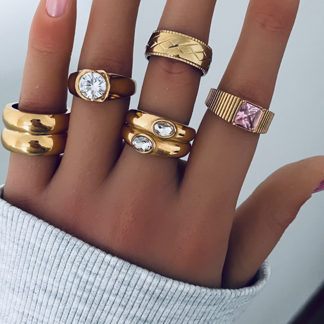 Anillo Sinatra | KHLOE JOYAS | Anillos,Color Oro,Con Brillantes,Unisex