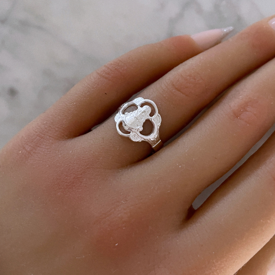 Anillo Virgen Del Rocio Orla Plata De Ley
