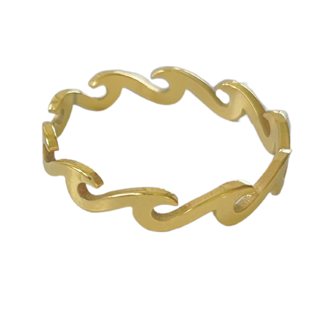 Anillo Waves | KHLOE JOYAS | 40%,Anillos,Color Oro,Unisex