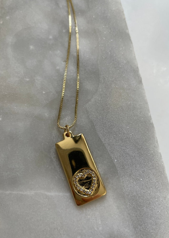 Colgante Solid Love | KHLOE JOYAS | Colgantes,Collares,Color Oro,Con Brillantes