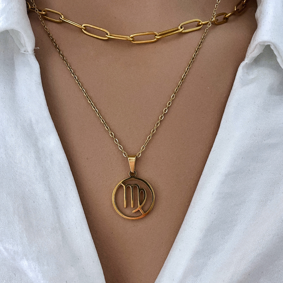 Colgante Zodiaco Aristy | KHLOE JOYAS | 40%,Colgantes,Collares,Color Oro,Unisex,Zodiaco