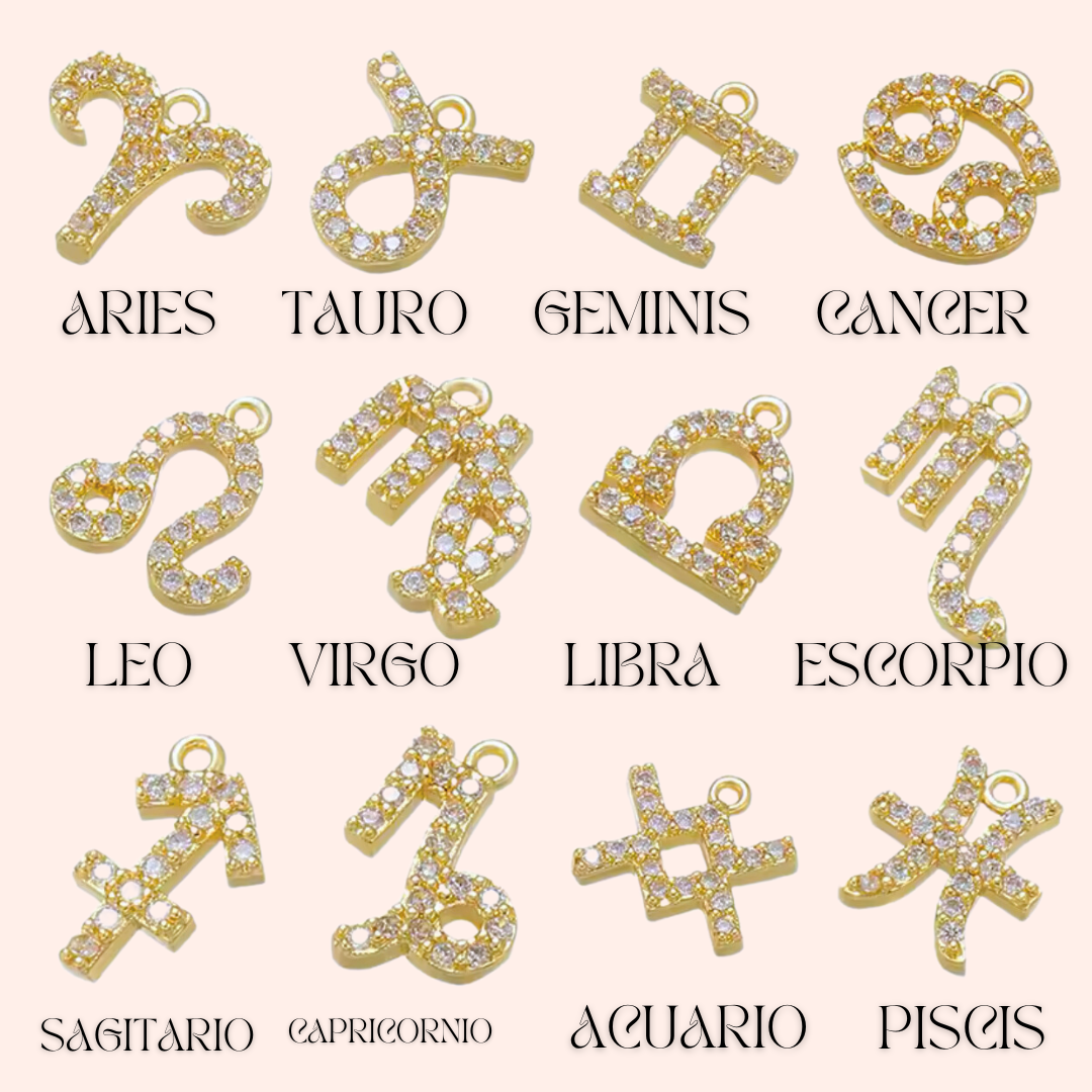 Colgante Zodiaco Hallie | KHLOE JOYAS | 40%,Colgantes,Collares,Color Oro,Con Brillantes,Unisex,Zodiaco