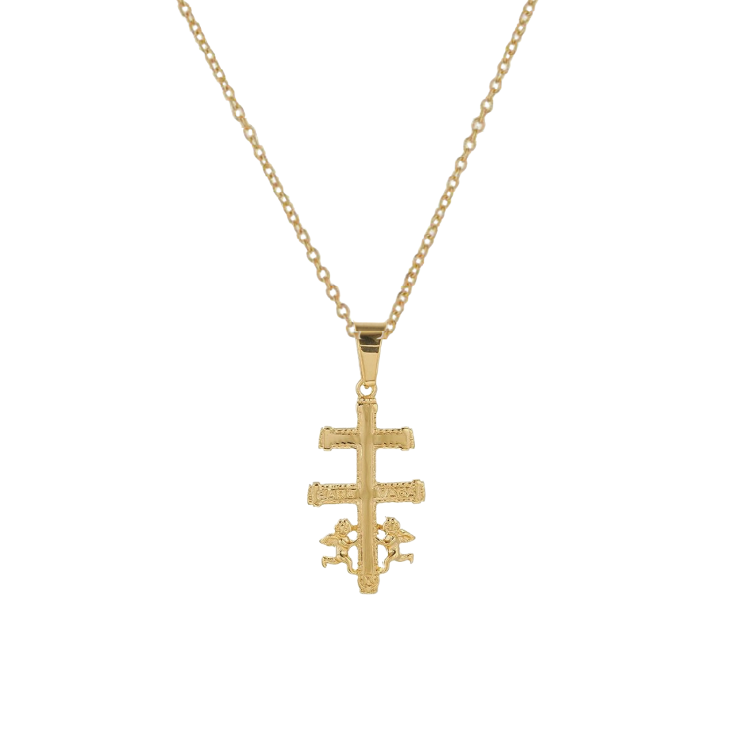 Collar Cruz De Caravaca | KHLOE JOYAS | 15%,Colgantes,Collares,Color Oro,Cruces,Religioso,Unisex