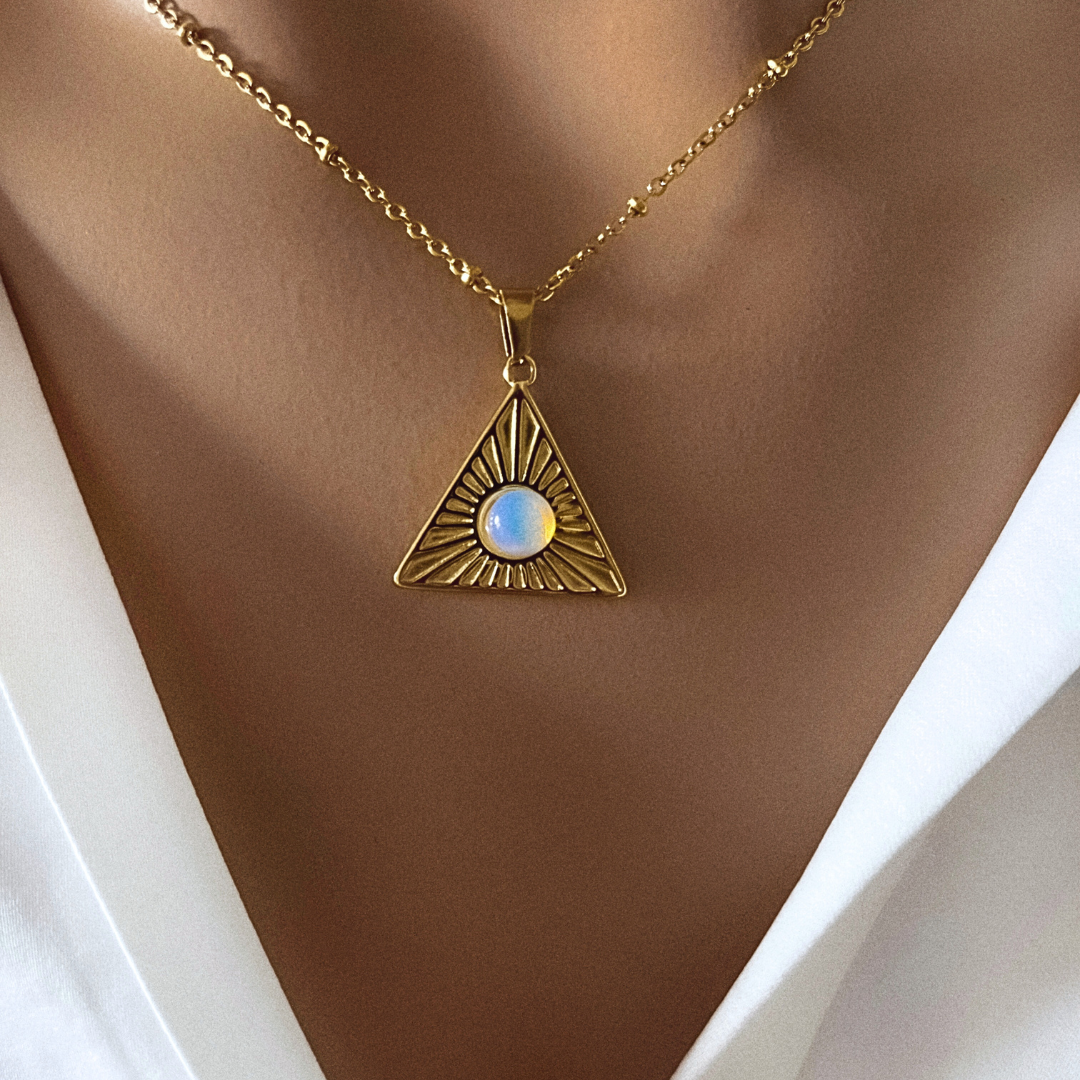 Collar Anadyr | KHLOE JOYAS | Colgantes,Collares,Color Oro,Opalo