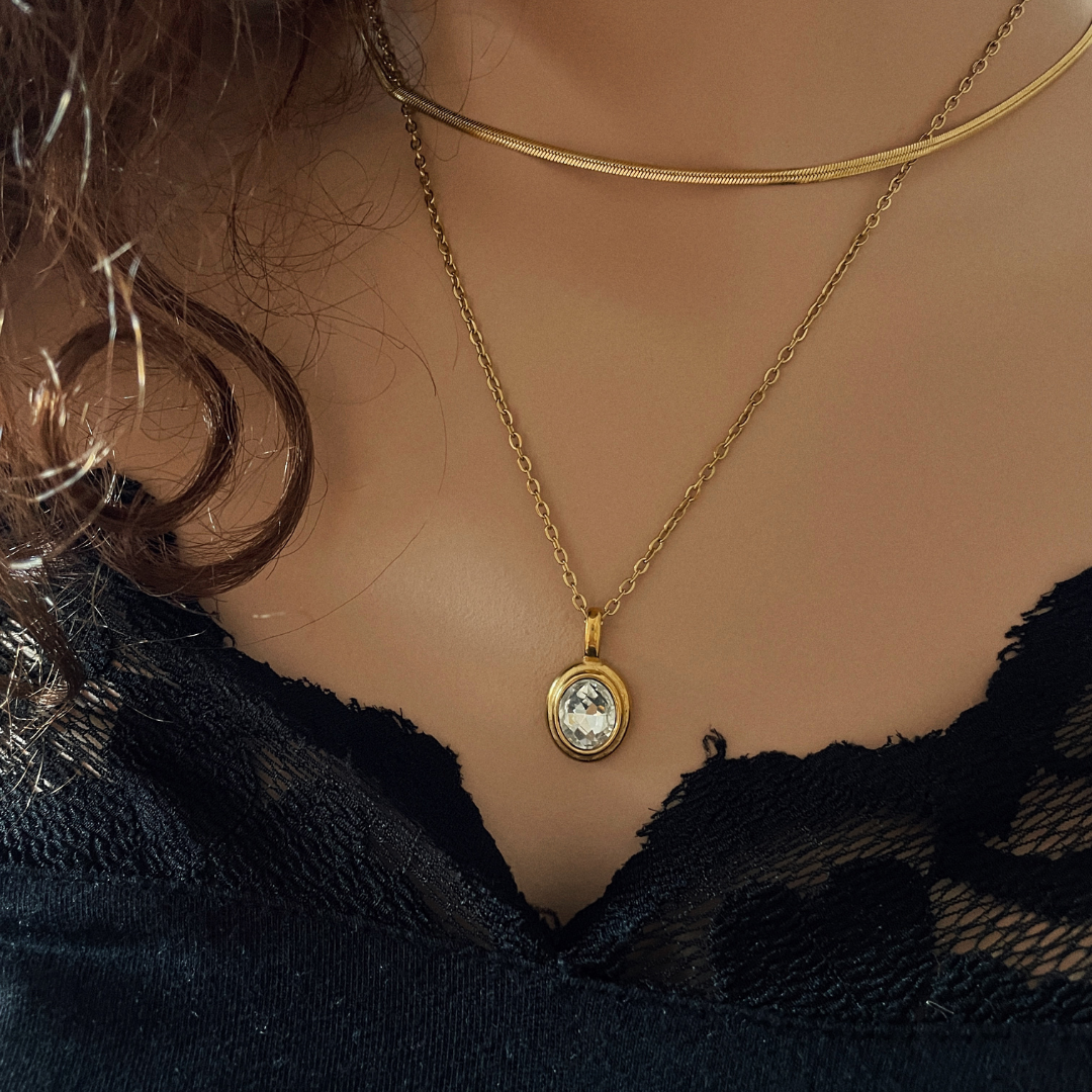 Collar Bardot | KHLOE JOYAS | 60%,Colgantes,Collares,Color Oro,Con Brillantes