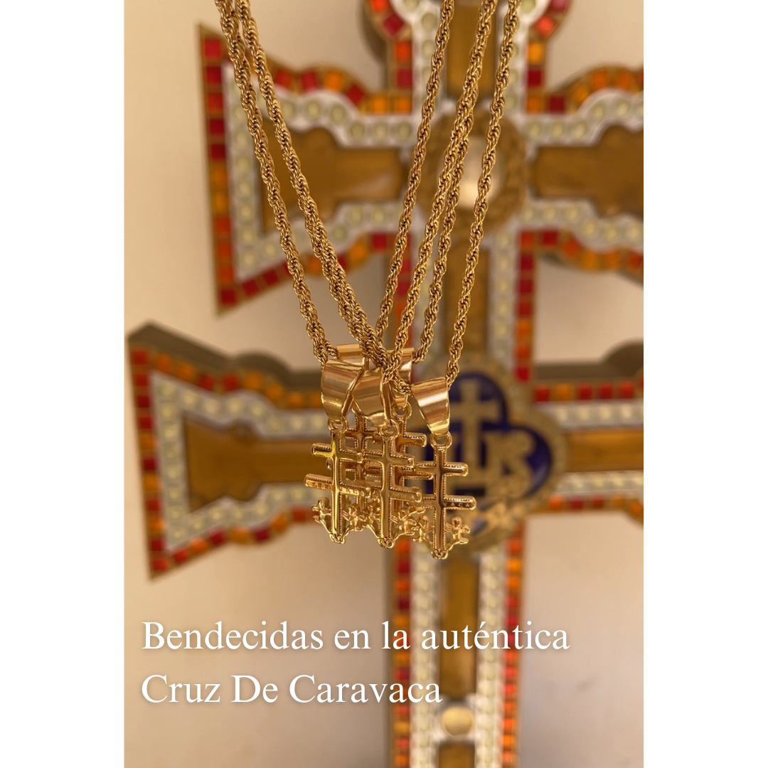 Collar Cruz De Caravaca | KHLOE JOYAS | 15%,Colgantes,Collares,Color Oro,Cruces,Religioso,Unisex