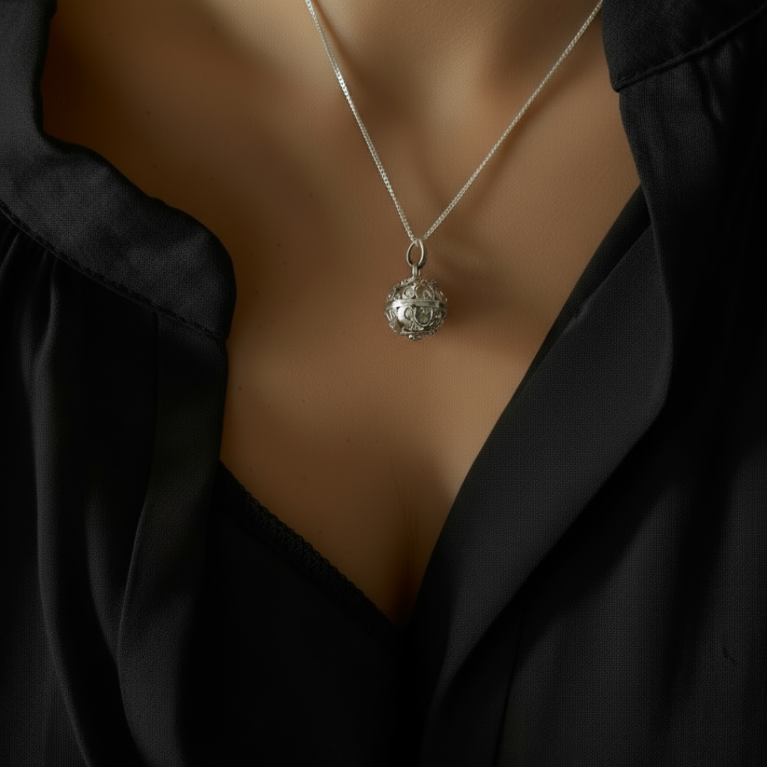 Collar Llamador De Angeles Plata De Ley