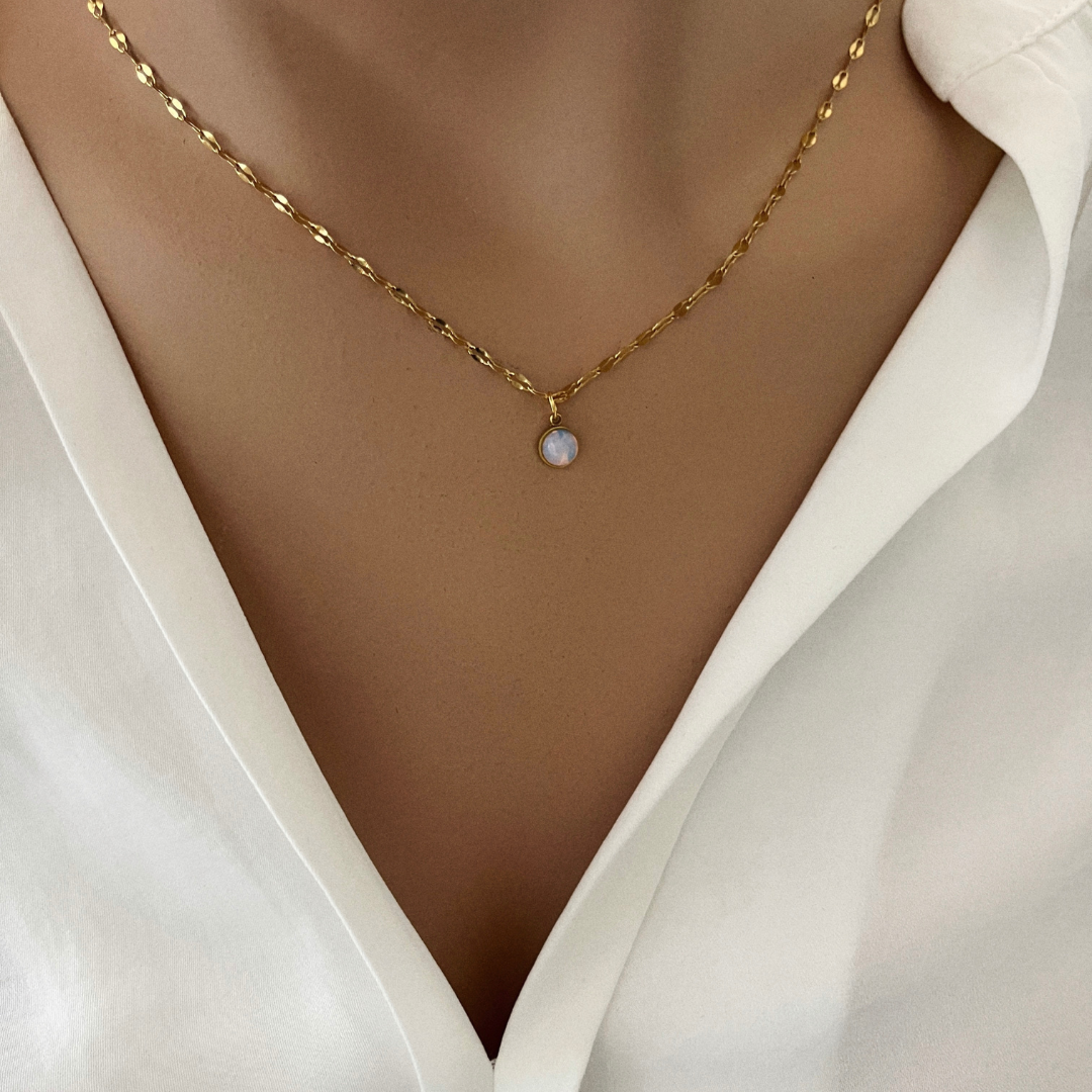 Collar Michelle | KHLOE JOYAS | Colgantes,Collares,Color Oro,Opalo