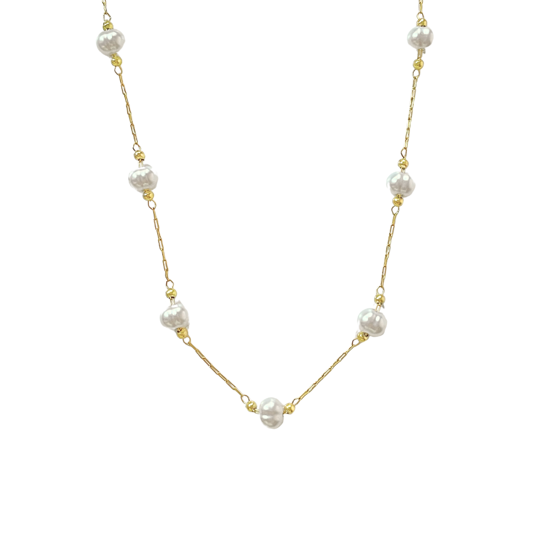 Collar Splendid Pearl | KHLOE JOYAS | Collares,Color Oro,Color Plata,Gargantillas,Perlas