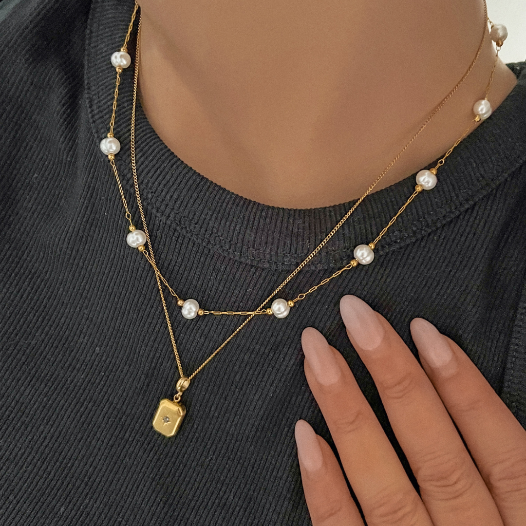 Collar Splendid Pearl | KHLOE JOYAS | Collares,Color Oro,Color Plata,Gargantillas,Perlas