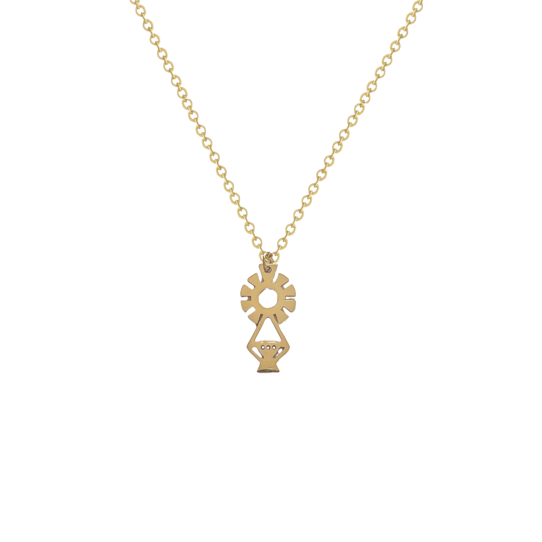 Collar Virgen De Covadonga Silueta | KHLOE JOYAS | Colgantes,Collares,Color Oro,Gargantillas,Religioso