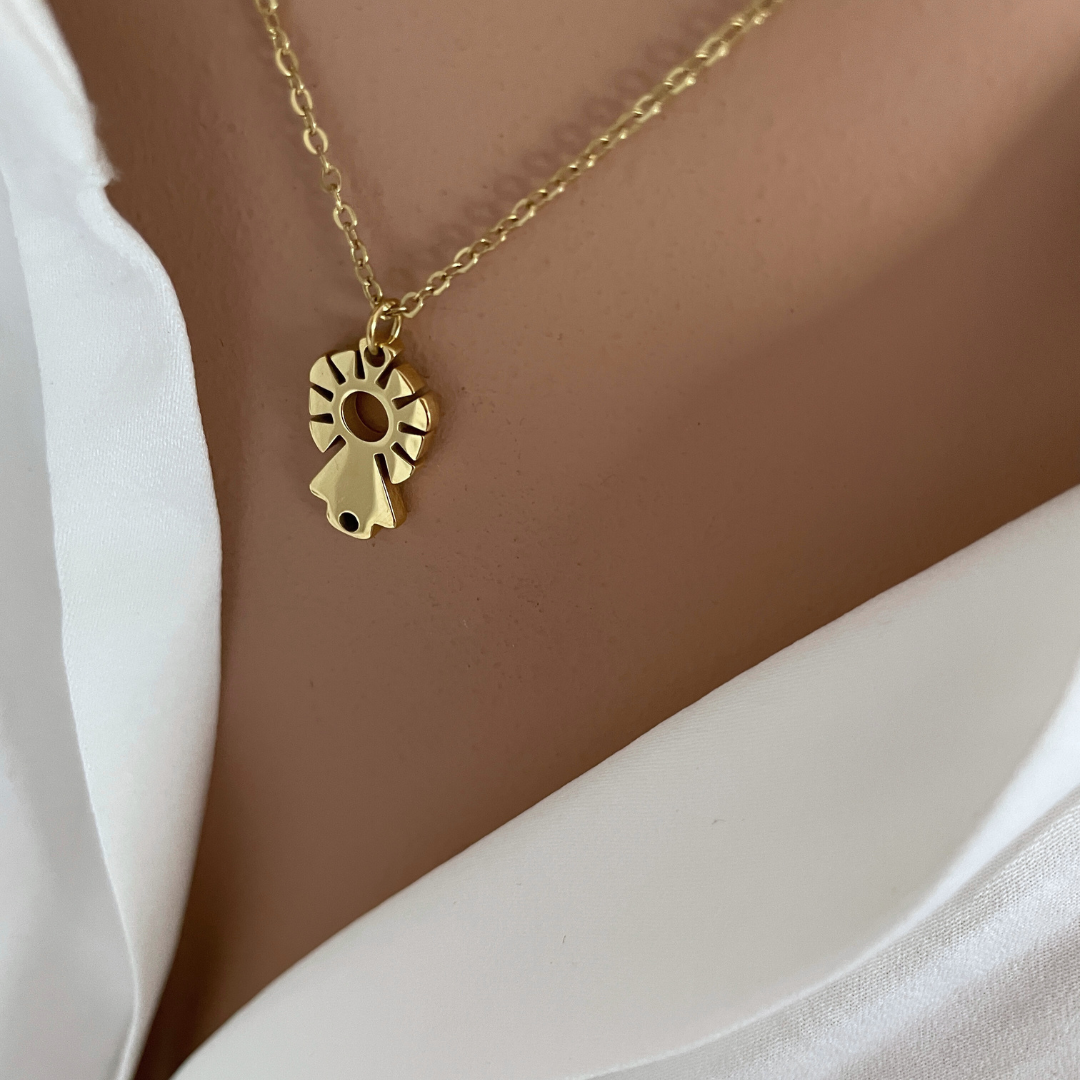 Collar Virgen Del Pilar Silueta Mini | KHLOE JOYAS | 15%,Colgantes,Collares,Color Oro,Color Plata,Religioso