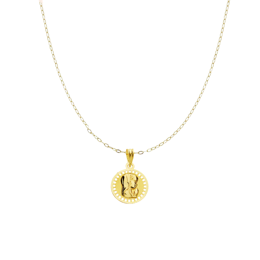Collar Virgen Niña Oro 18 Quilates | KHLOE JOYAS | Oro 18 Quilates