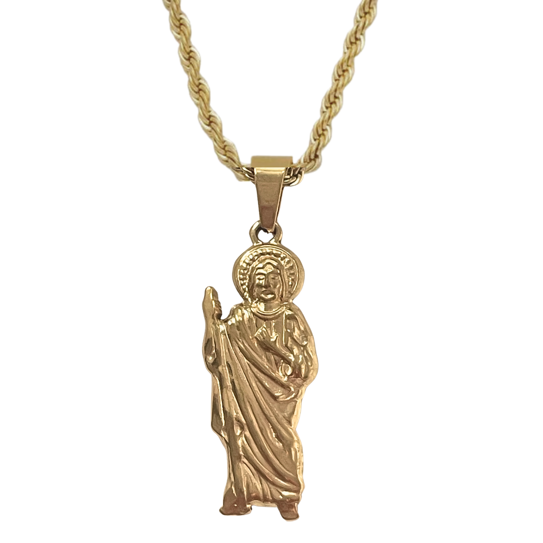 Collar San Judas Tadeo | KHLOE JOYAS | 15%,Colgantes,Collares,Color Oro,Religioso