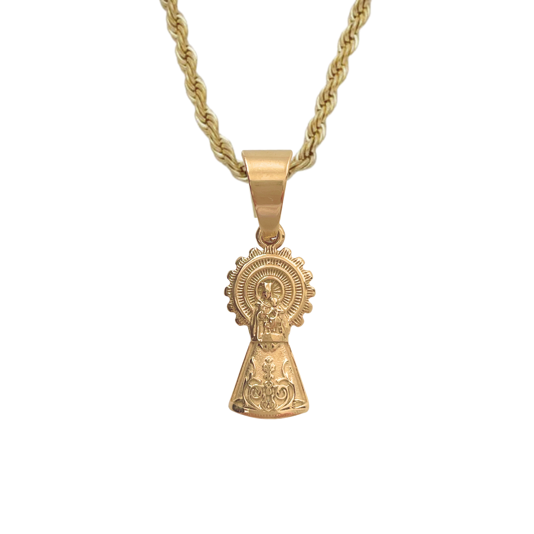 Collar Virgen Del Pilar | KHLOE JOYAS | 15%,Colgantes,Collares,Color Oro,Religioso,Unisex