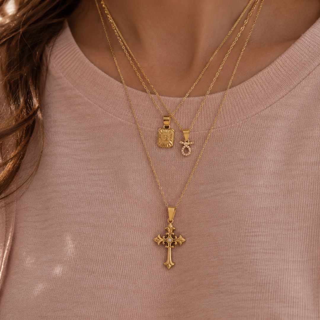 Geneva Cross Necklace