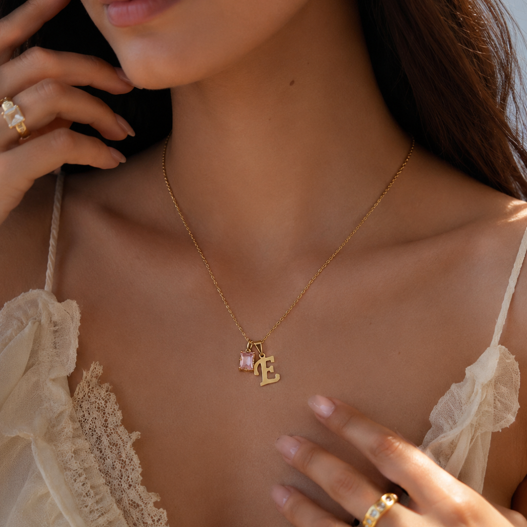 Initial Necklace Her