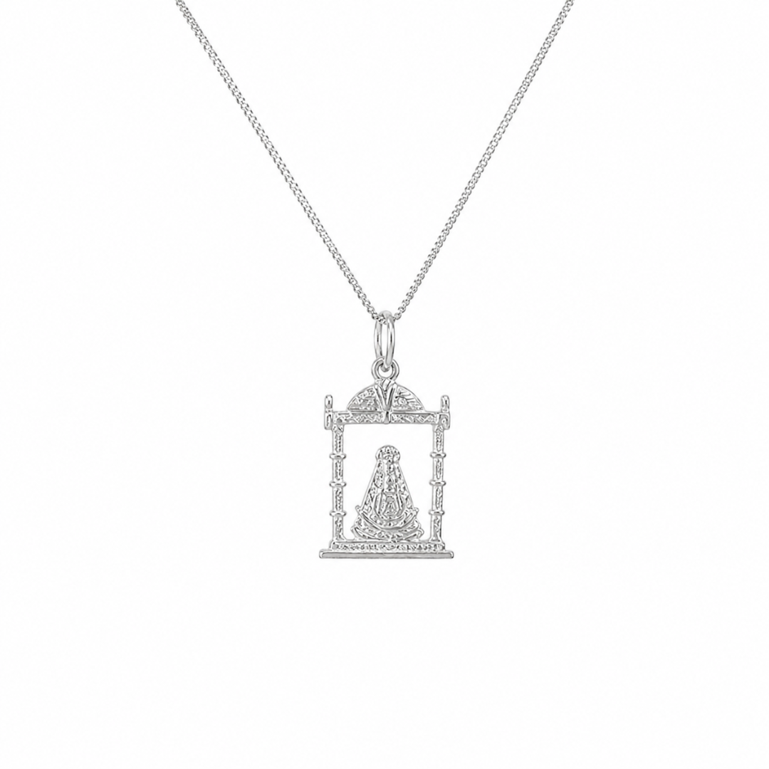Virgin of El Rocío Canopy Necklace in Sterling Silver