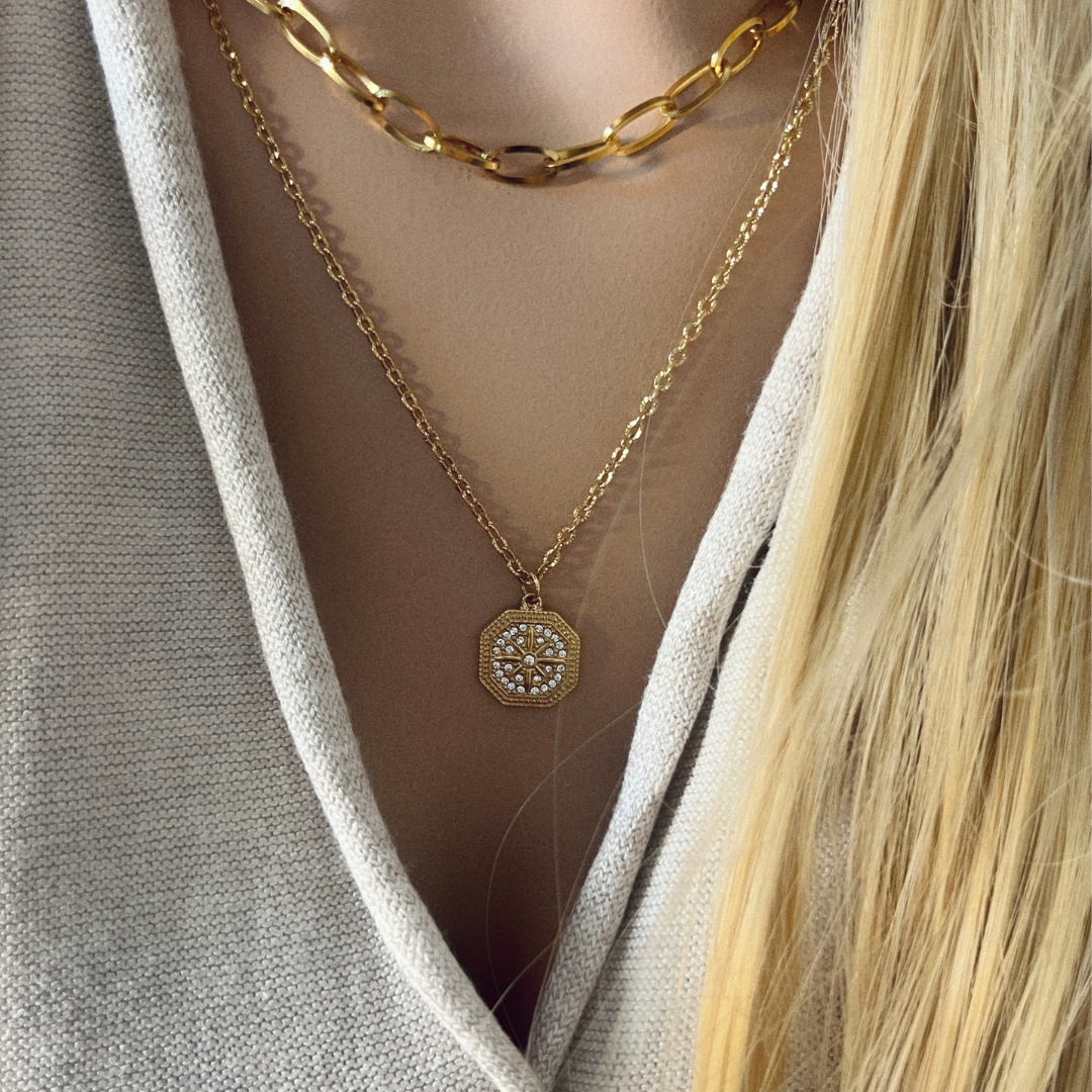 Collar Destiny | KHLOE JOYAS | 40%,Colgantes,Collares,Color Oro,Con Brillantes
