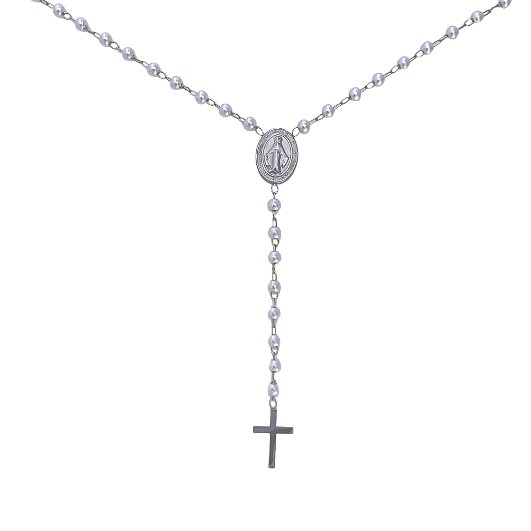 Collar Rosario Perlas Mini