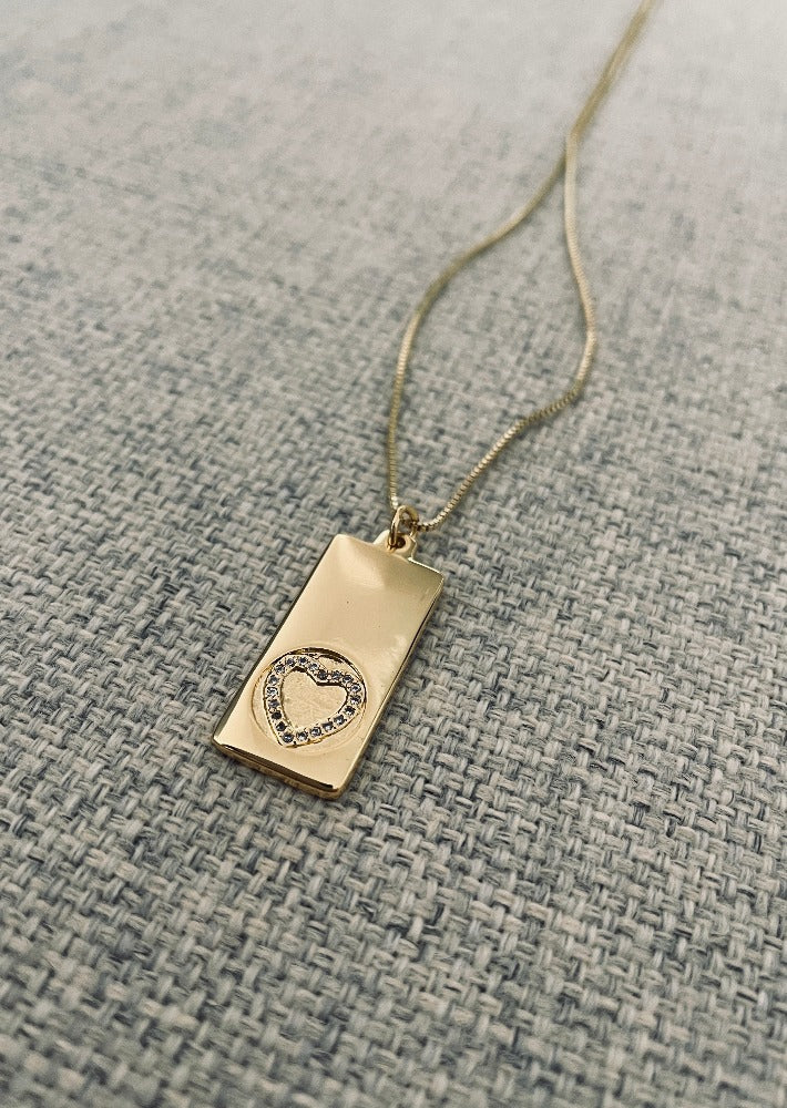 Colgante Solid Love | KHLOE JOYAS | Colgantes,Collares,Color Oro,Con Brillantes