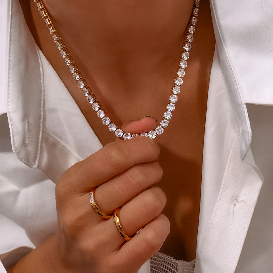 Gargantilla Brillantes Tennis | KHLOE JOYAS | 15%,Cadenas,Collares,Color Oro,Con Brillantes,Gargantillas