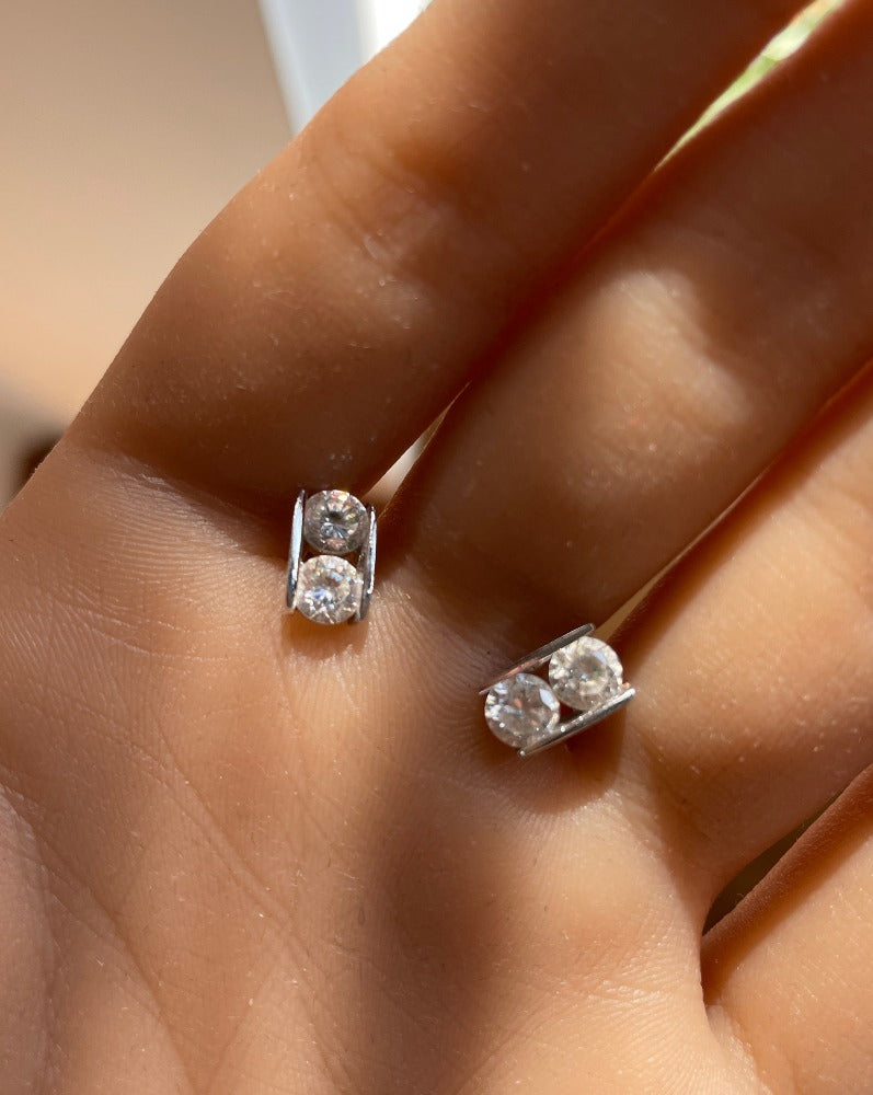 Pendientes Arlberg CZ | KHLOE JOYAS | Color Plata,Con Brillantes,Pendientes