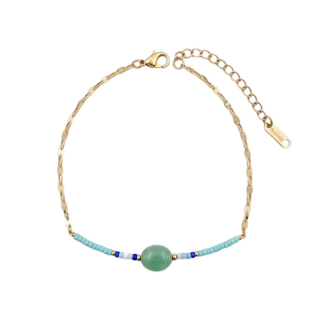 Tobillera Sirena Aventurina Verde