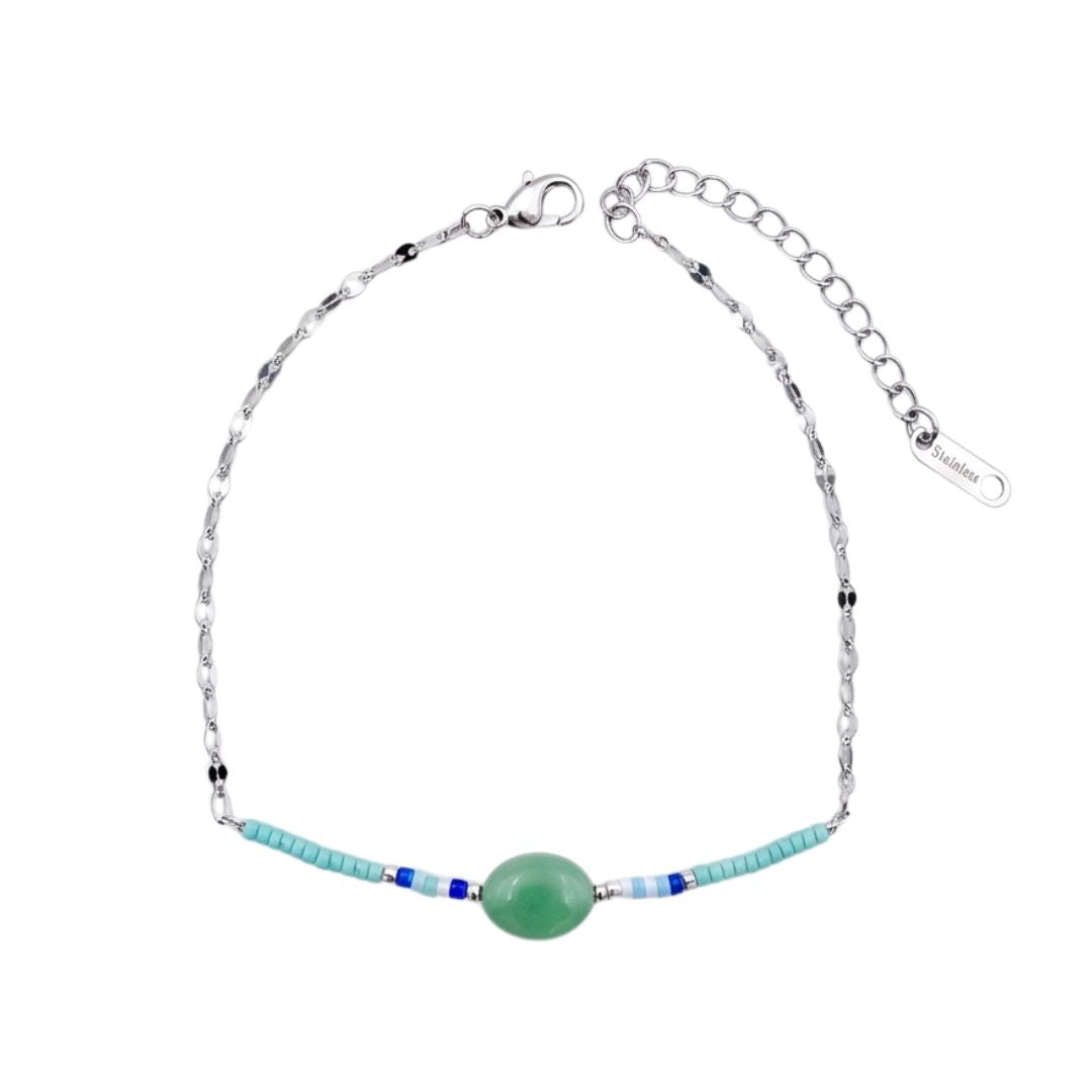 Tobillera Sirena Aventurina Verde