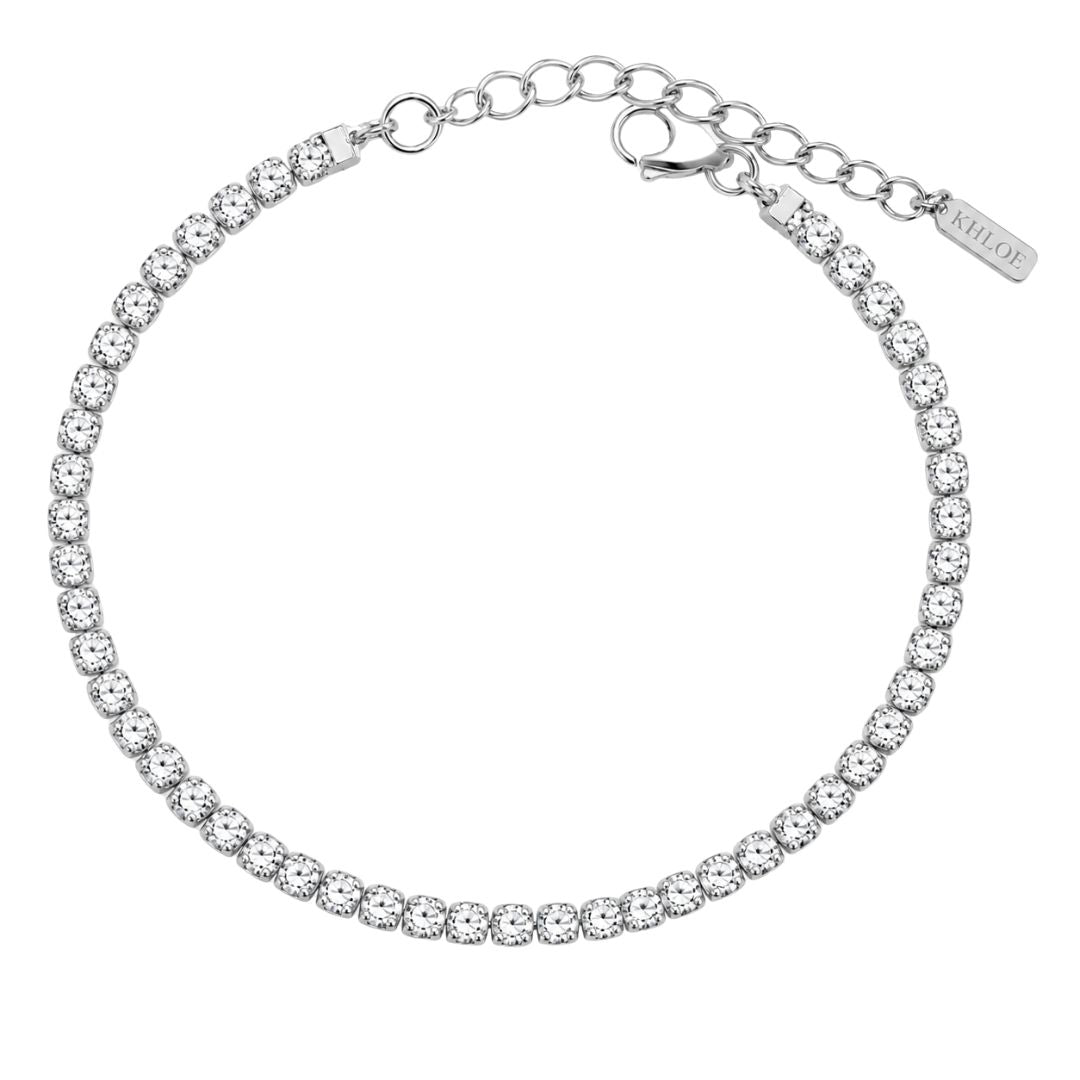 Sparkling silver tennis bracelet