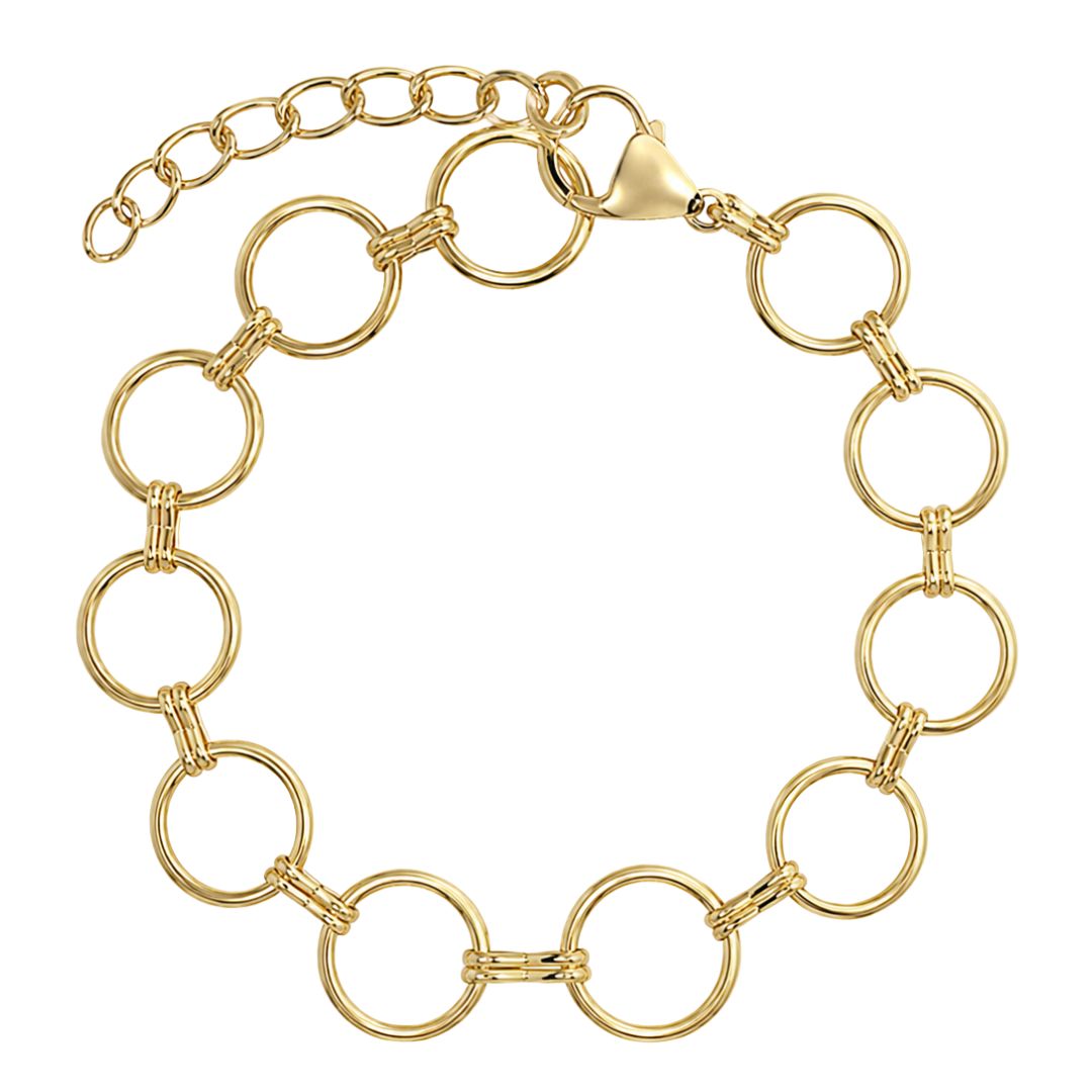 Pulsera de oro de circulos grandes