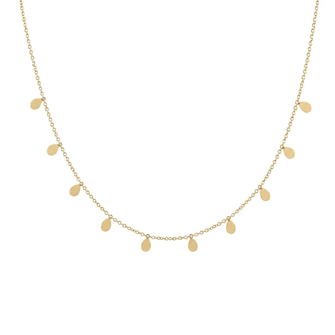 Gold teardrop necklace