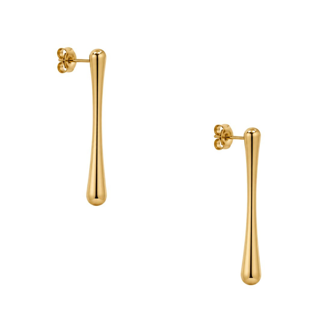 Elegant gold-tone drop earrings