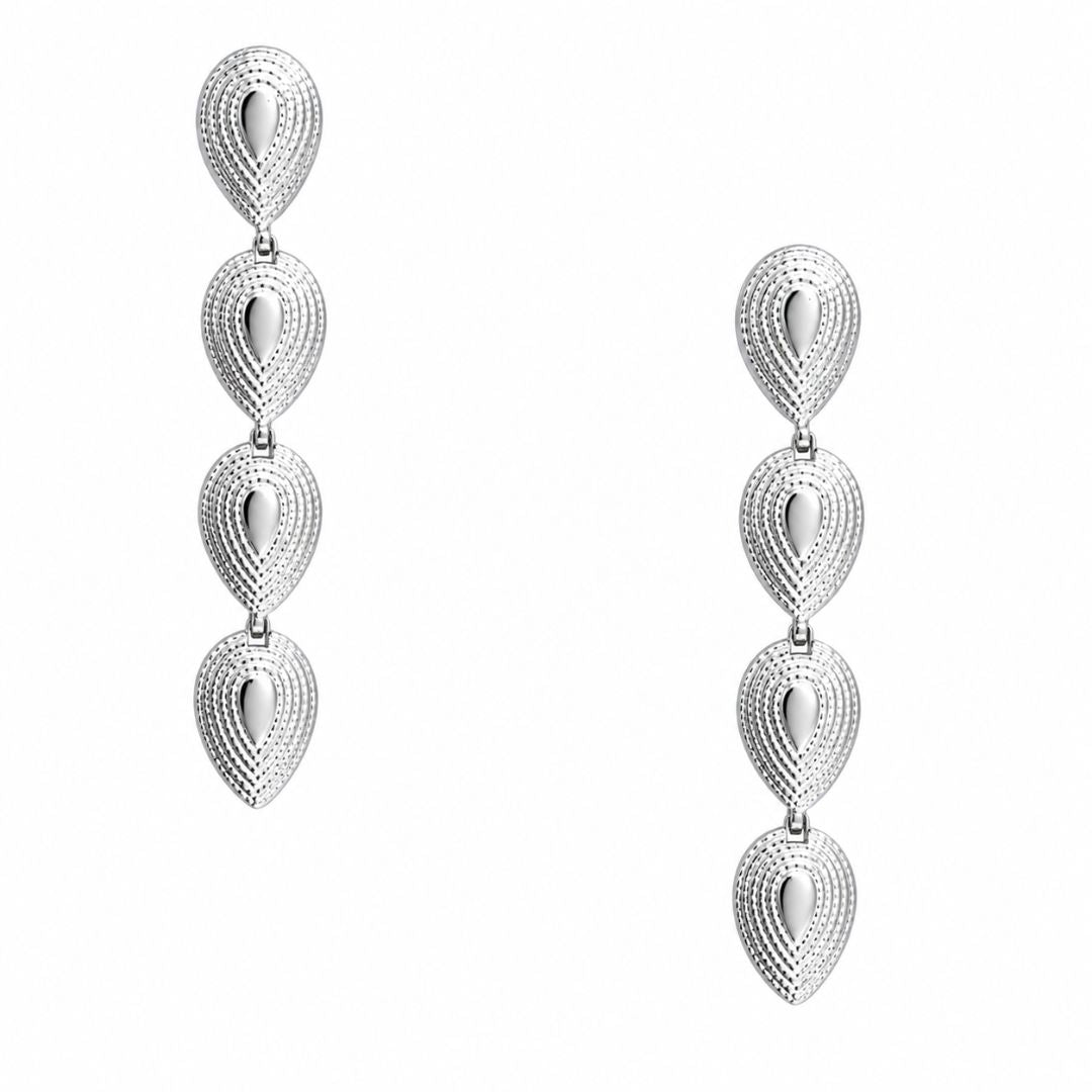 Silver-tone dangling earrings