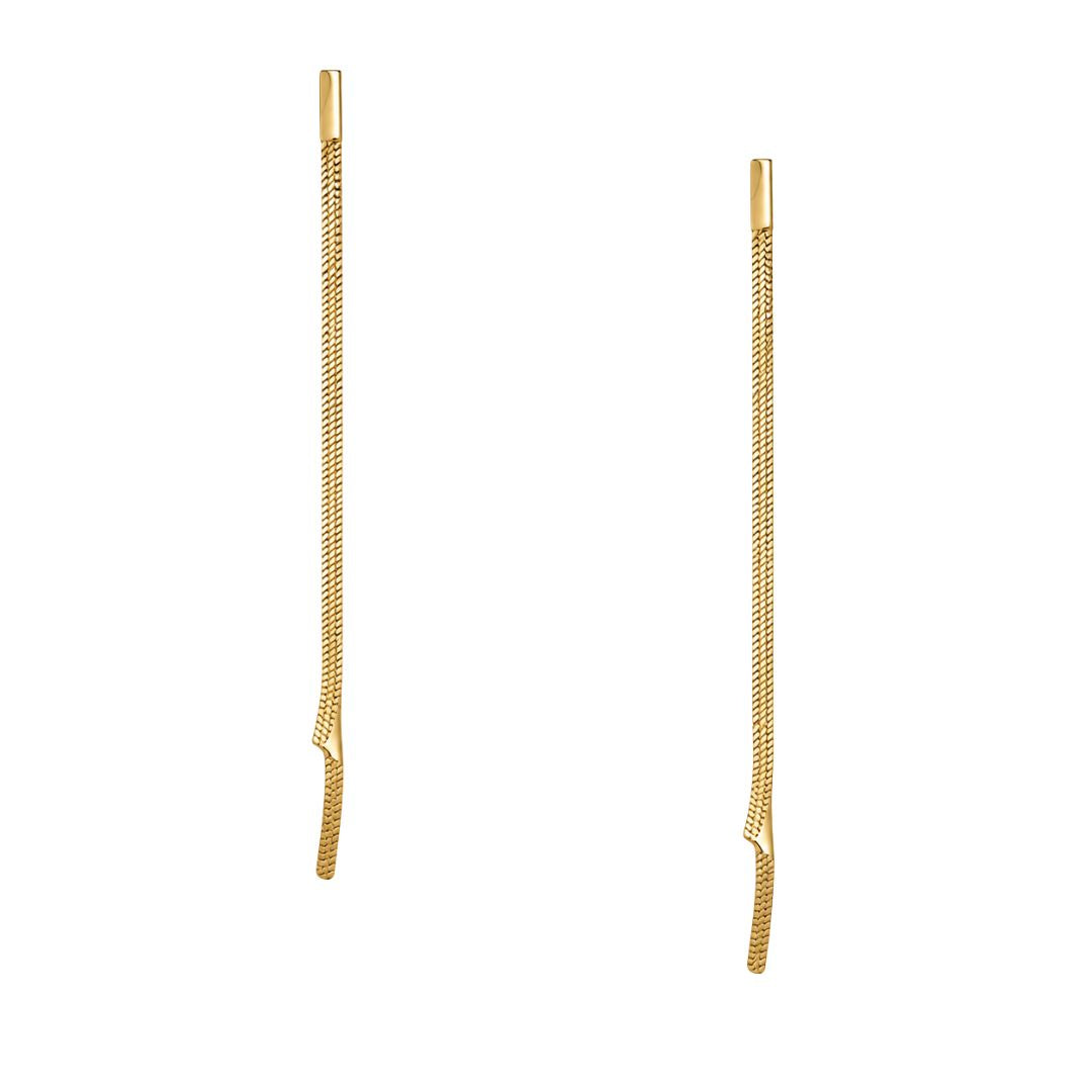 Minimalist gold threader earrings