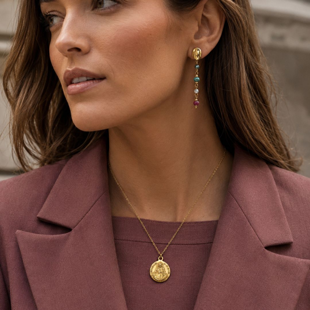 Pendientes Giselle Piedras Naturales Hechos A Mano