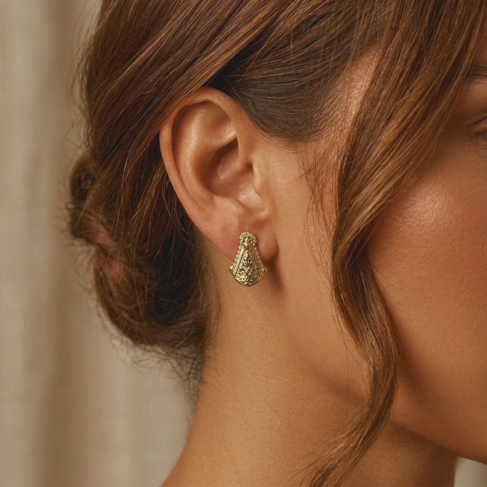 Pendientes Virgen Del Rocio Blanca Paloma