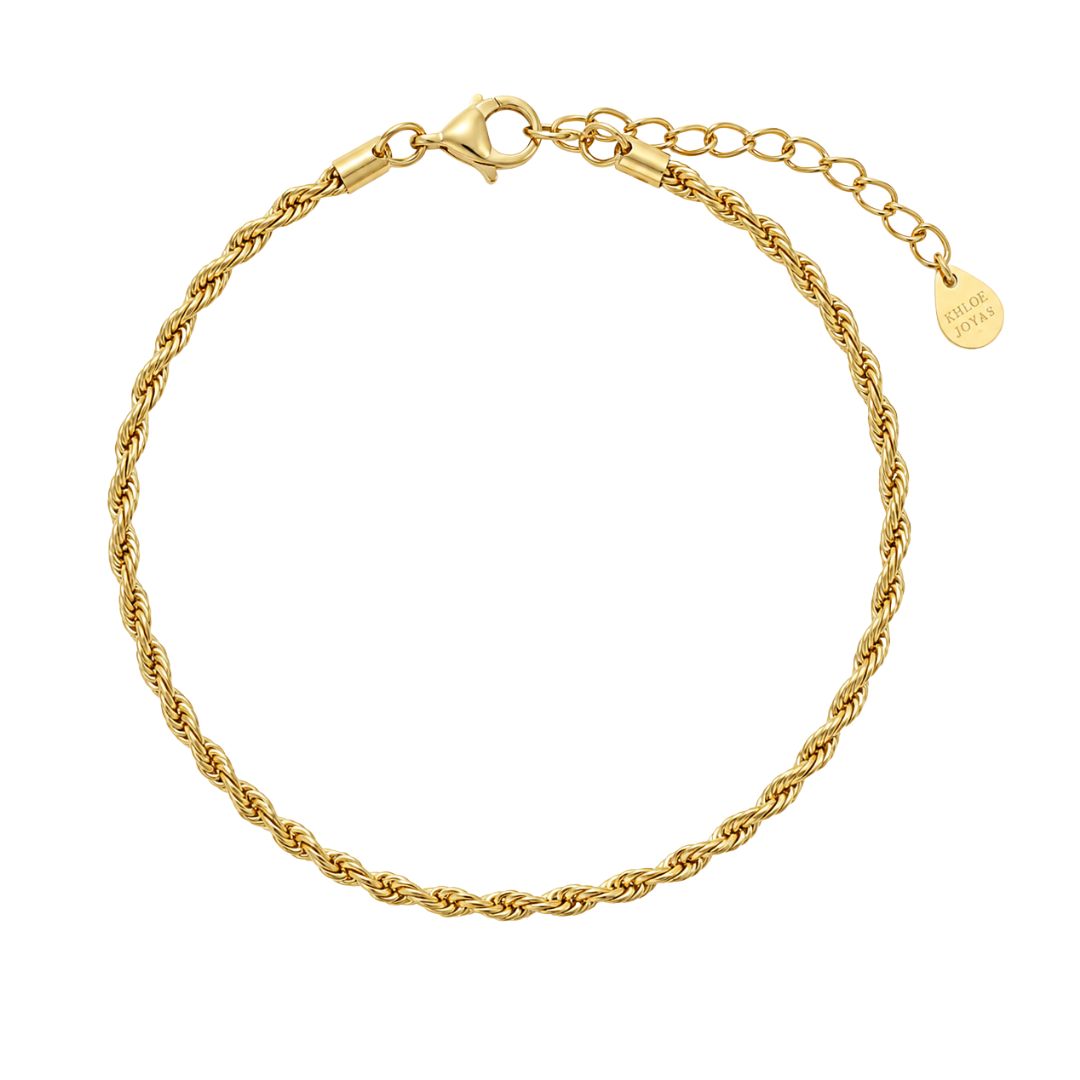 Elegant gold rope chain bracelet