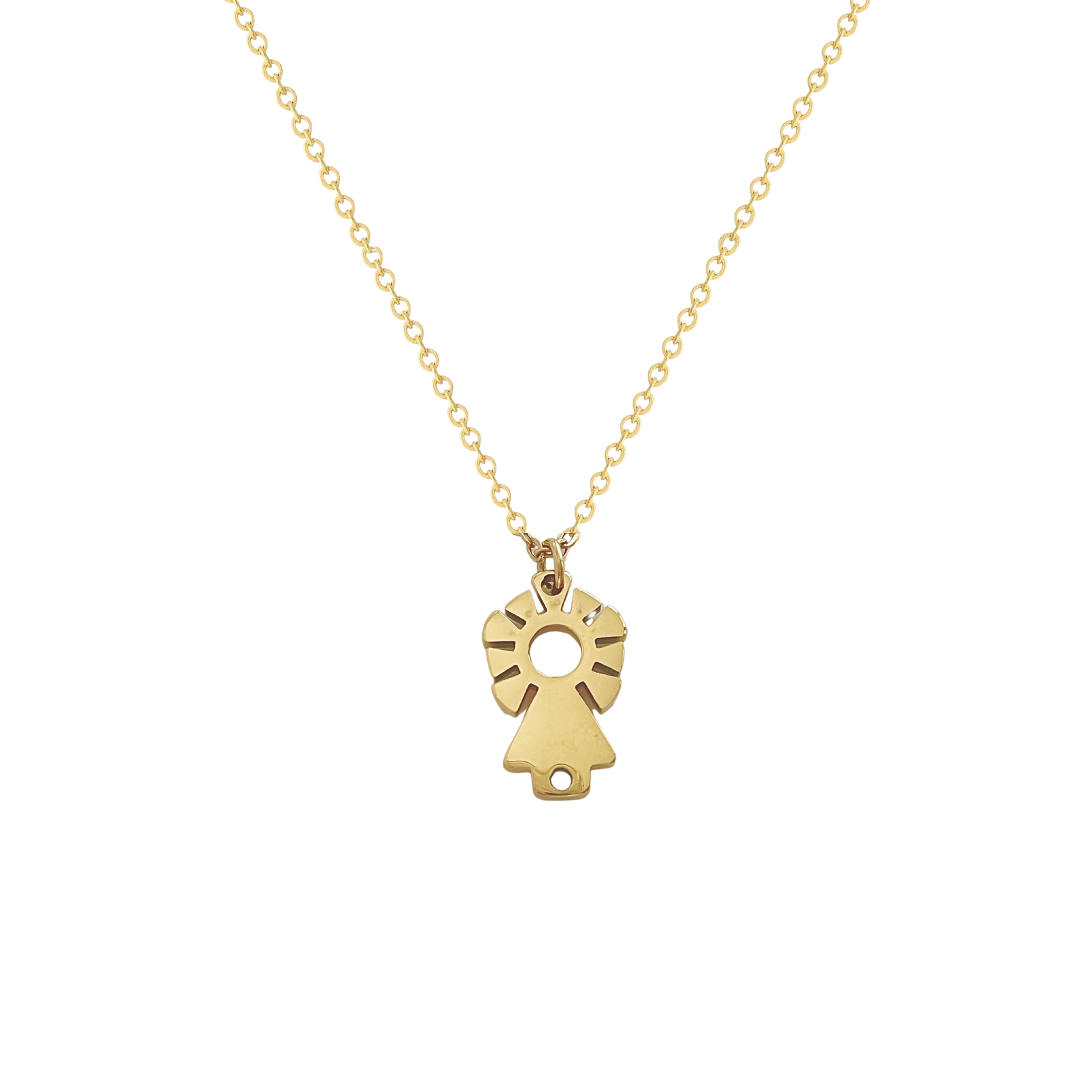 Collar Virgen Del Pilar Silueta Mini | KHLOE JOYAS | 15%,Colgantes,Collares,Color Oro,Color Plata,Religioso