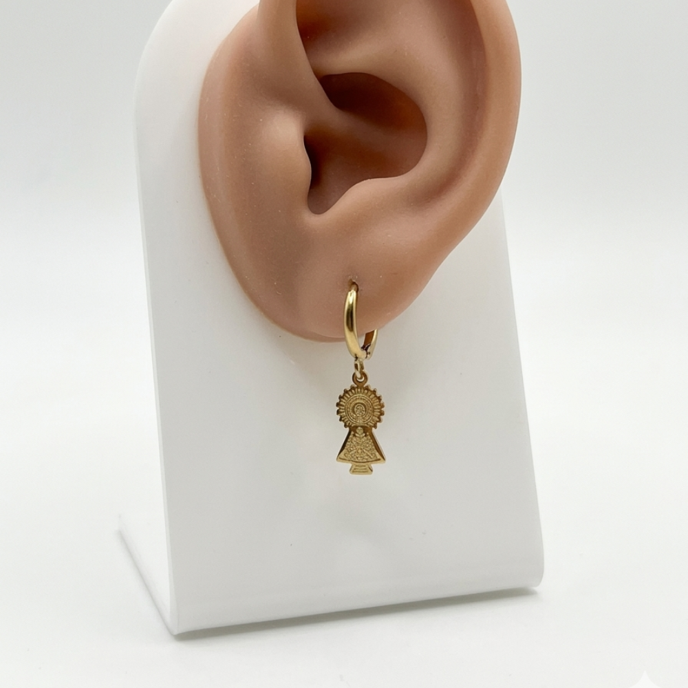 Our Lady of the Pillar Charm Earrings