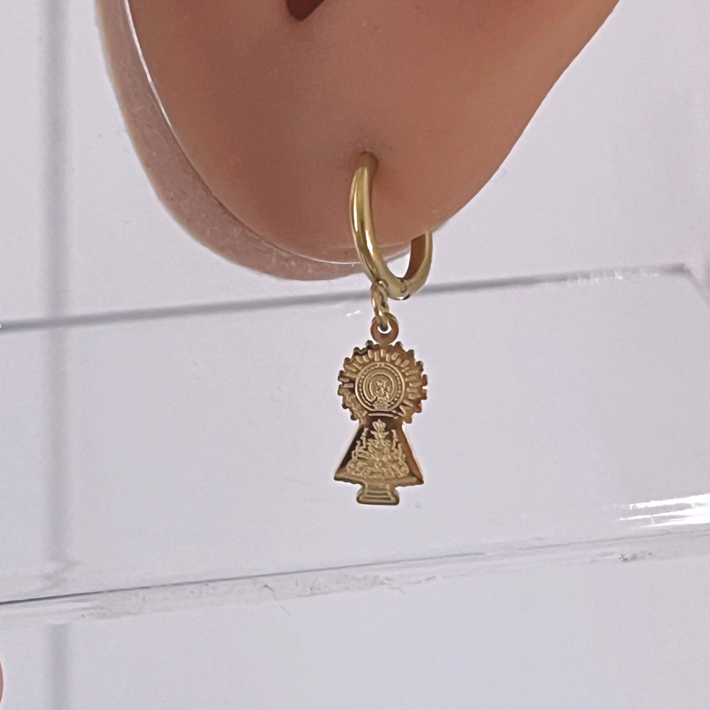 Our Lady of the Pillar Charm Earrings
