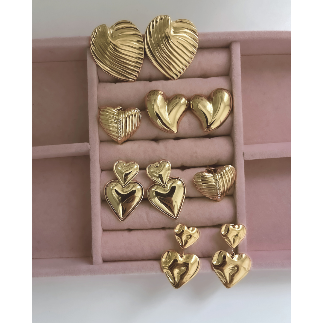 Pendientes Affair | KHLOE JOYAS | Color Oro,Corazon,Pendientes