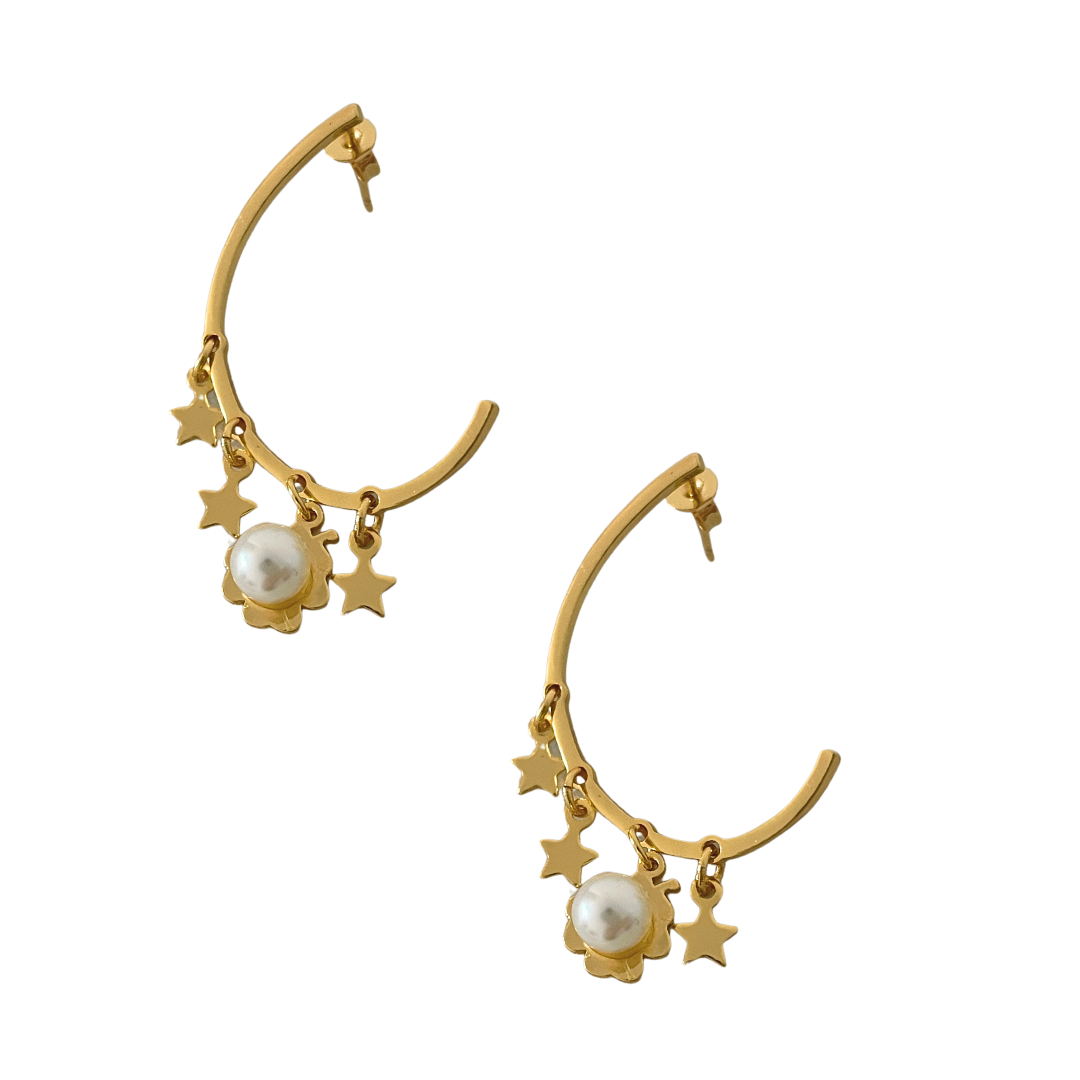 Pendientes Astraperla | KHLOE JOYAS | Color Oro,Pendientes,Perlas