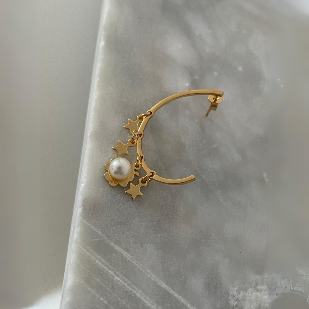 Pendientes Astraperla | KHLOE JOYAS | Color Oro,Pendientes,Perlas