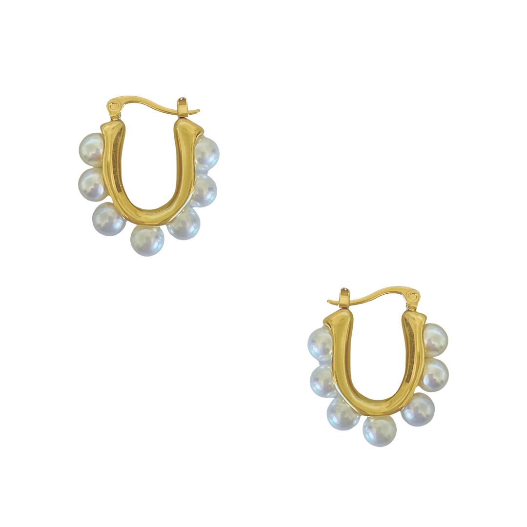 Pendientes Kensington | KHLOE JOYAS | 40%,Color Oro,Pendientes,Perlas