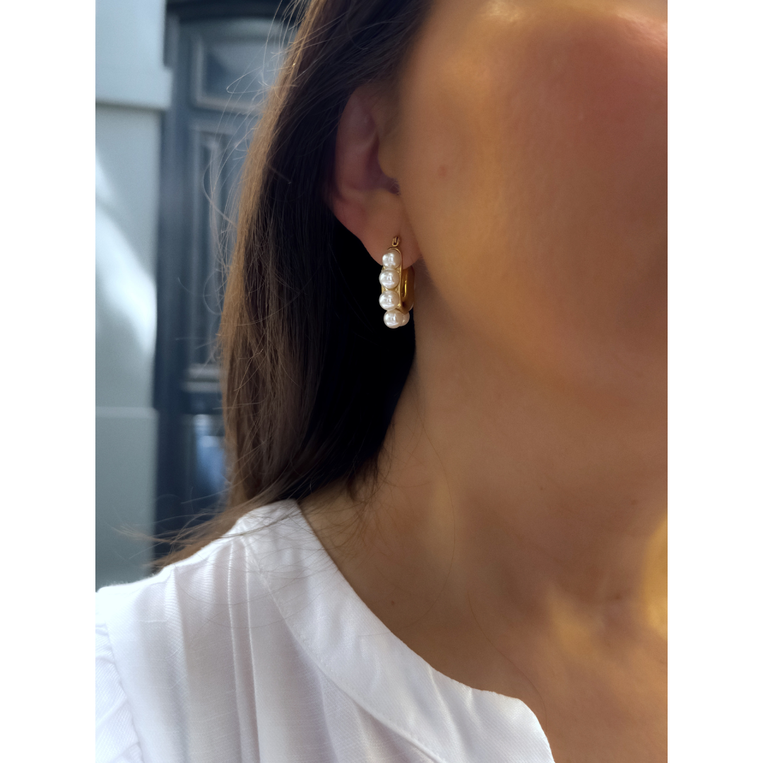 Pendientes Kensington | KHLOE JOYAS | 40%,Color Oro,Pendientes,Perlas