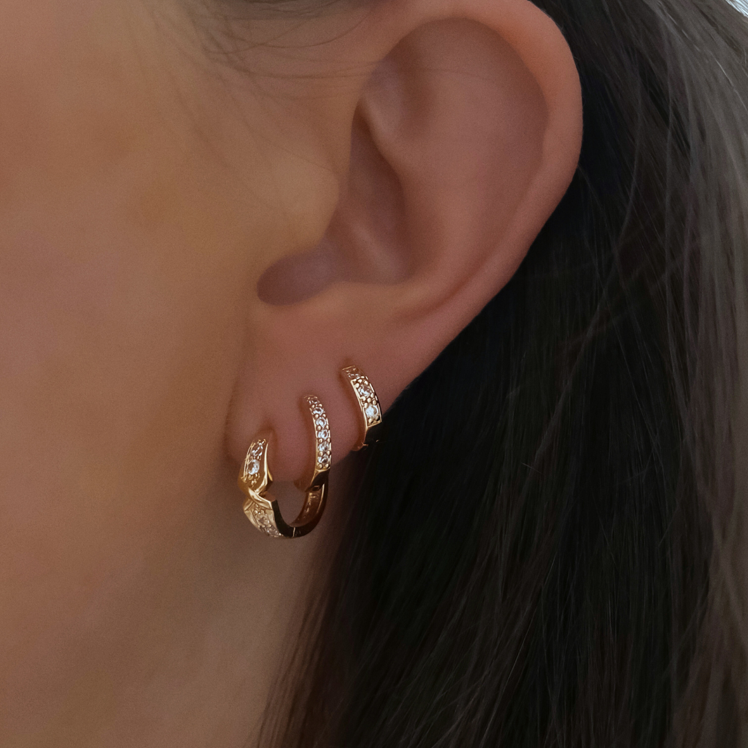Pendientes Kora | KHLOE JOYAS | Color Oro,Con Brillantes,Pendientes